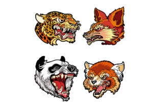 Animals Head Design for Embroidery Patch