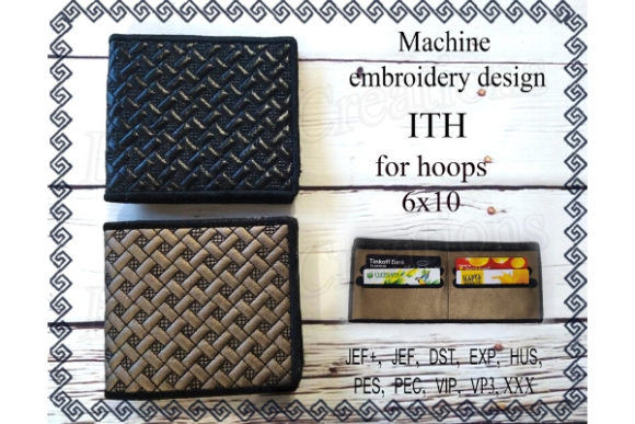 Billfold Machine Embroidery in the Hoop Wallet