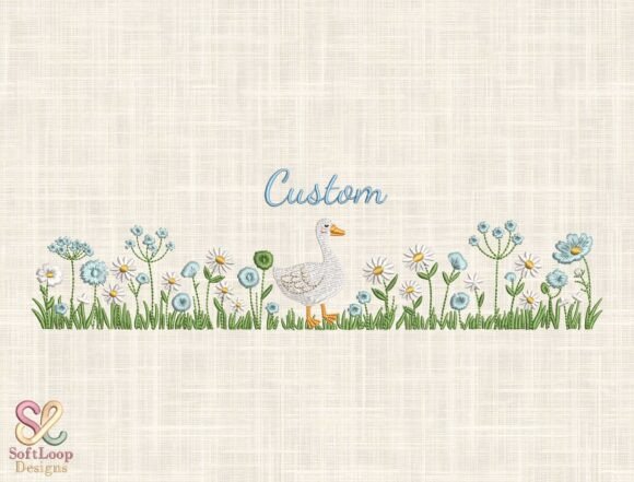 Custom Goose Embroidery Design