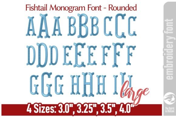 Fishtail Monogram Font – Rounded L