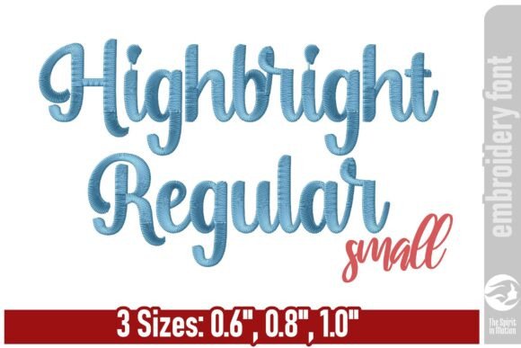 Highbright Script Embroidery Font - S