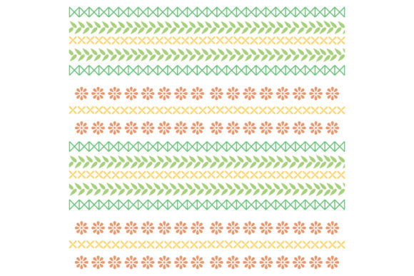 Modern Wall Paper Embroidery Pattern