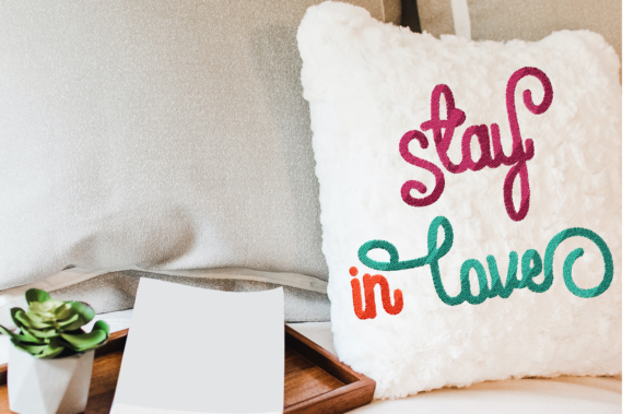 Stay in Love Embroidery Lettering