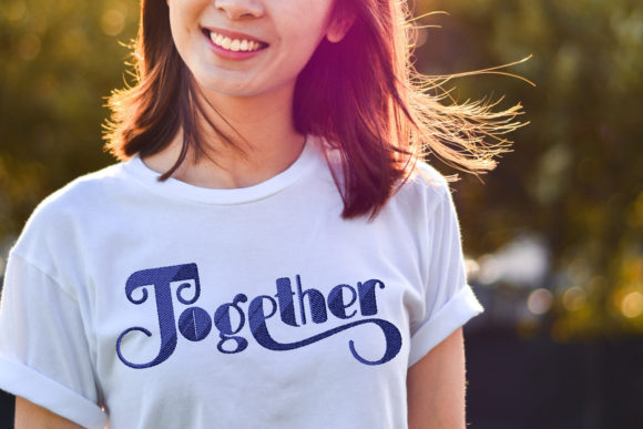 Together Embroidery Lettering